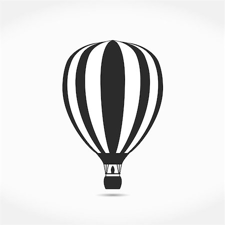 simsearch:400-09090841,k - Hot air balloon icon, vector eps10 illustration Stock Photo - Budget Royalty-Free & Subscription, Code: 400-07952809