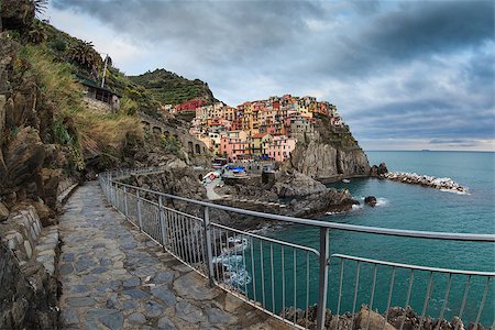 View of Manarola. Manarola is a small town in the province of La Spezia, Liguria, northern Italy Stock Photo - Budget Royalty-Free & Subscription, Code: 400-07952880