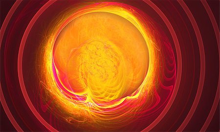 Another supernova near foreground as the storming of the red ball of fire abstraction based on fractal graphics. Fractal art graphics. Stock Photo - Budget Royalty-Free & Subscription, Code: 400-07953144