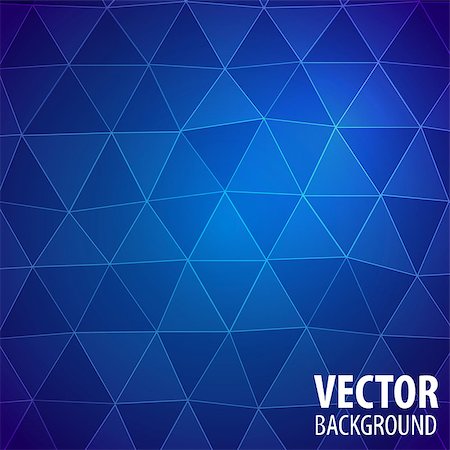 simsearch:400-05677233,k - Abstract technology blue vector background with triangles Stock Photo - Budget Royalty-Free & Subscription, Code: 400-07953236