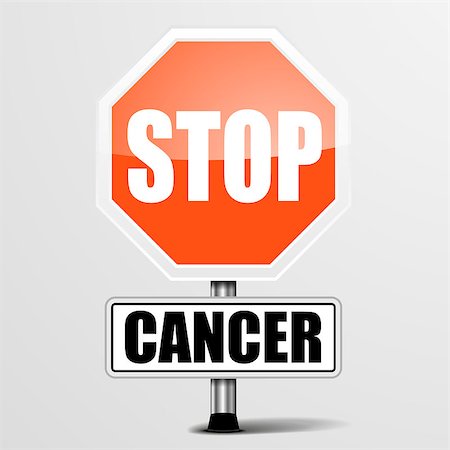 simsearch:400-07953722,k - detailed illustration of a red stop cancer sign, eps10 vector Stock Photo - Budget Royalty-Free & Subscription, Code: 400-07953714