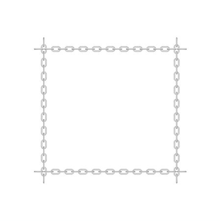 simsearch:693-06020309,k - Chain in shape of square on white background Stock Photo - Budget Royalty-Free & Subscription, Code: 400-07953808