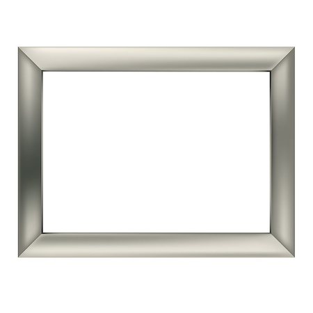 studio023 (artist) - simple silver metal frame isolated on the white background Stockbilder - Microstock & Abonnement, Bildnummer: 400-07953964