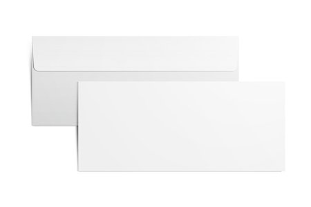 simsearch:400-06462302,k - Envelope on white background. Back and front. Clipping path. Stock Photo - Budget Royalty-Free & Subscription, Code: 400-07974465