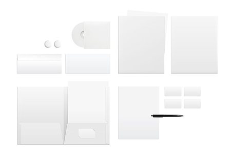 simsearch:400-06462302,k - Template for branding identity on a white background. Top view. Stock Photo - Budget Royalty-Free & Subscription, Code: 400-07974461
