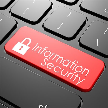 simsearch:400-08919372,k - Information security keyboard image with hi-res rendered artwork that could be used for any graphic design. Stock Photo - Budget Royalty-Free & Subscription, Code: 400-07974651