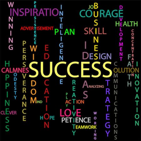 simsearch:400-07989215,k - An illustration of the word success as background. Photographie de stock - Aubaine LD & Abonnement, Code: 400-07974689