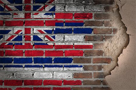 Dark brick wall texture with plaster - flag painted on wall - Hawaii Stock Photo - Budget Royalty-Free & Subscription, Code: 400-07974963