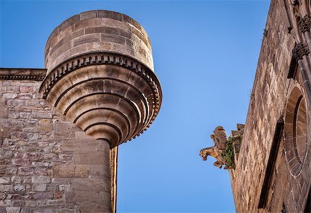 republic of palau - Details View of Reial Major Palace in Barcelona, Catalonia, Spain Stock Photo - Budget Royalty-Free & Subscription, Code: 400-07974982