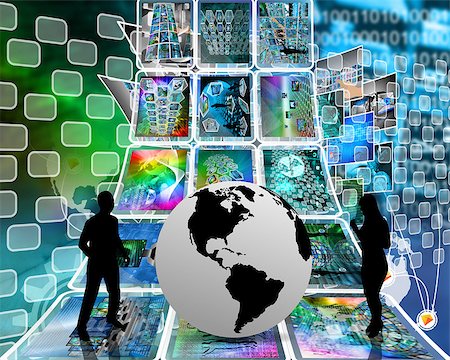 Many abstract images on the theme of computers, Internet and high technology. Stock Photo - Budget Royalty-Free & Subscription, Code: 400-07975155