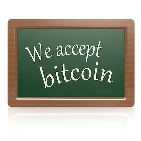 simsearch:400-09097337,k - We accept bitcoin black board image with hi-res rendered artwork that could be used for any graphic design. Stock Photo - Budget Royalty-Free & Subscription, Code: 400-07975422