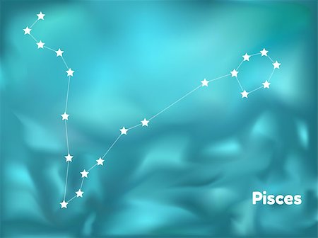 simsearch:400-07932239,k - star constellation of pisces on blue background, vector Stock Photo - Budget Royalty-Free & Subscription, Code: 400-07975589