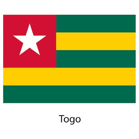 simsearch:622-03446515,k - Flag  of the country  togo. Vector illustration.  Exact colors. Photographie de stock - Aubaine LD & Abonnement, Code: 400-07975671