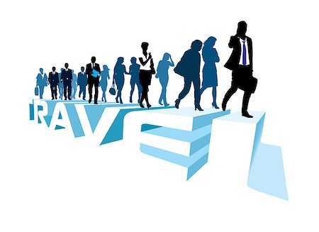 simsearch:400-07924838,k - Crowd of walking people on the large word â??TRAVELâ? Foto de stock - Super Valor sin royalties y Suscripción, Código: 400-07975796