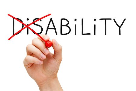 simsearch:400-07627530,k - Hand turning the word Disability into Ability with red marker isolated on white. Foto de stock - Super Valor sin royalties y Suscripción, Código: 400-07975803