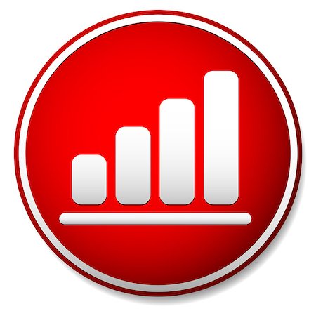 Vector illustration of a simple bar chart, bar graph icon in red Photographie de stock - Aubaine LD & Abonnement, Code: 400-07975906