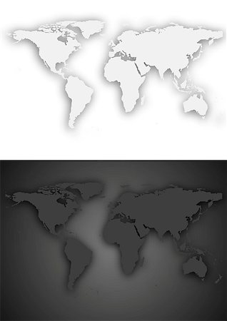 simsearch:400-08291134,k - Dark and light grey blurred world map design. Vector background Stock Photo - Budget Royalty-Free & Subscription, Code: 400-07976084
