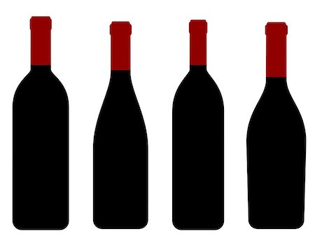 simsearch:400-07981098,k - black wine bottles icons on white background Fotografie stock - Microstock e Abbonamento, Codice: 400-07976360