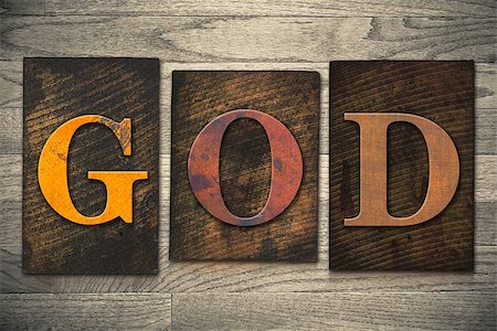 GOD written in wooden letterpress type. Photographie de stock - Aubaine LD & Abonnement, Code: 400-07977094