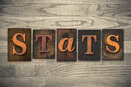 The word "STATS" written in wooden letterpress type. Stock Photo - Budget Royalty-Free & Subscription, Code: 400-07977128