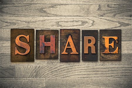 donation - The word "SHARE" written in wooden letterpress type. Stock Photo - Budget Royalty-Free & Subscription, Code: 400-07977123