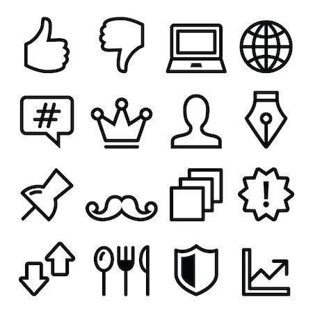people connection icon - Website black simple icons with stroke isolated on white Stock Photo - Budget Royalty-Free & Subscription, Code: 400-07977166