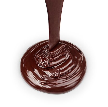 simsearch:400-08372008,k - stream of dark chocolate isolated on white background Photographie de stock - Aubaine LD & Abonnement, Code: 400-07977228