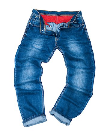 simsearch:400-07770314,k - men's fashion blue jeans on a white background Stock Photo - Budget Royalty-Free & Subscription, Code: 400-07977255