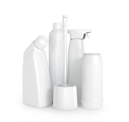 Different detergent bottles on white background. 3d Photographie de stock - Aubaine LD & Abonnement, Code: 400-07977295