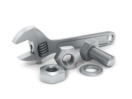 simsearch:400-07837920,k - Bolts and nuts with key Stock Photo - Budget Royalty-Free & Subscription, Code: 400-07977300