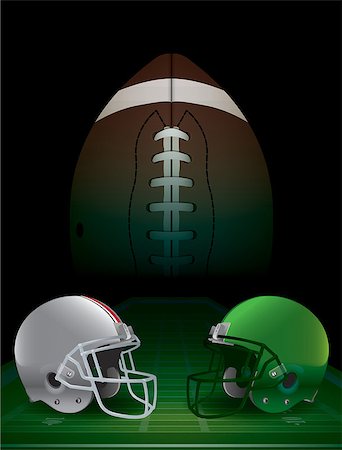 American Football college championship. Vector EPS 10 available. EPS file contains transparencies and a gradient mesh. Stock Photo - Budget Royalty-Free & Subscription, Code: 400-07977317