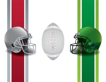 An illustration for an American Football Championship matchup. Vector EPS 10 available. EPS file contains transparencies and gradient mesh. Stock Photo - Budget Royalty-Free & Subscription, Code: 400-07977313