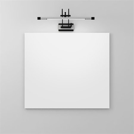 simsearch:400-04378568,k - Picture On The Wall With Light Grayscale. Blank of galery. Fotografie stock - Microstock e Abbonamento, Codice: 400-07977403