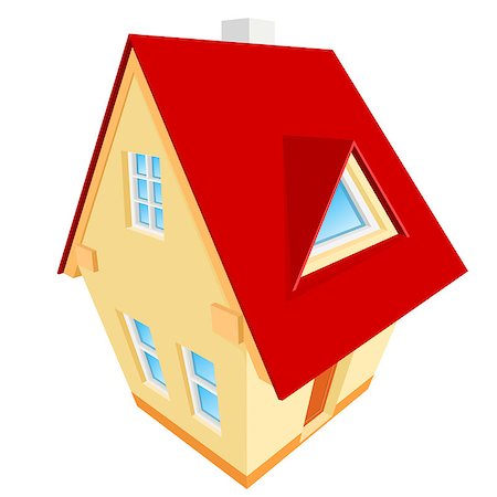 simsearch:400-05680897,k - Vector abstract illustration of house Photographie de stock - Aubaine LD & Abonnement, Code: 400-07978006