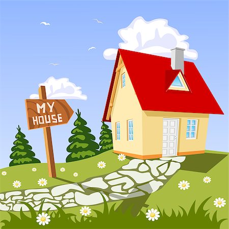 My house in the countryside Stock Photo - Budget Royalty-Free & Subscription, Code: 400-07978008