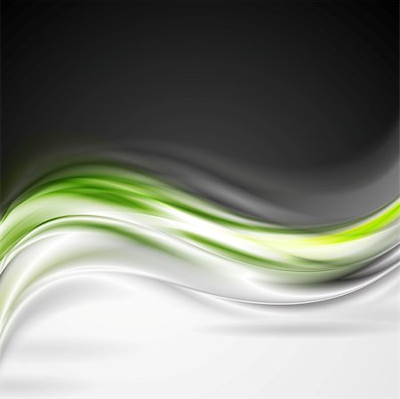 simsearch:400-08491837,k - Shiny green wave background. Vector design Foto de stock - Super Valor sin royalties y Suscripción, Código: 400-07978425