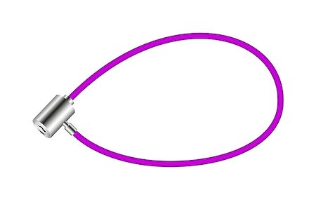 simsearch:400-04531638,k - Purple bicycle lock isolated on white background Fotografie stock - Microstock e Abbonamento, Codice: 400-07978602