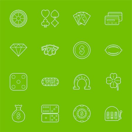 simsearch:400-07116344,k - Casino thin lines icons set vector graphic illustration design Stock Photo - Budget Royalty-Free & Subscription, Code: 400-07978849