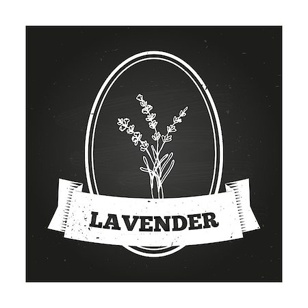 simsearch:400-06358844,k - Health and Nature Collection. Badge template with a herb on chalkboard background.  Lavender Photographie de stock - Aubaine LD & Abonnement, Code: 400-07978862