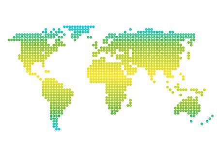 simsearch:400-05294287,k - Colorful world map showing Earth with all continents. Stock Photo - Budget Royalty-Free & Subscription, Code: 400-07979313