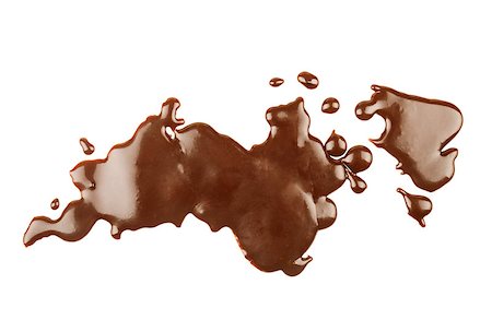 Chocolate sauce patches background, isolated Stock Photo - Budget Royalty-Free & Subscription, Code: 400-07979699