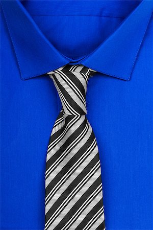stack shirts not people - blue shirt with tie isolated on white Stock Photo - Budget Royalty-Free & Subscription, Code: 400-07979729
