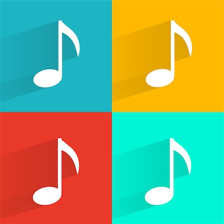 simsearch:400-07986632,k - Set of music notes vector Stock Photo - Budget Royalty-Free & Subscription, Code: 400-07979913