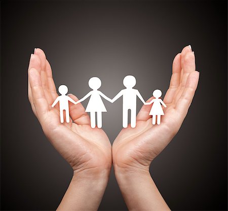 Family in palm concept Stock Photo - Budget Royalty-Free & Subscription, Code: 400-07971587