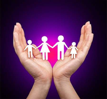 Family in palm concept Stock Photo - Budget Royalty-Free & Subscription, Code: 400-07971588