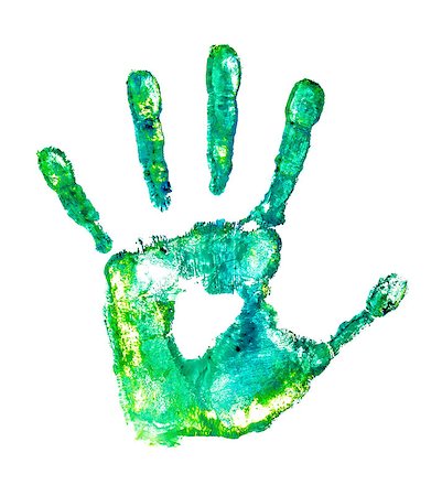 simsearch:400-03986982,k - handprint in grunge style on an isolated white background Photographie de stock - Aubaine LD & Abonnement, Code: 400-07971629