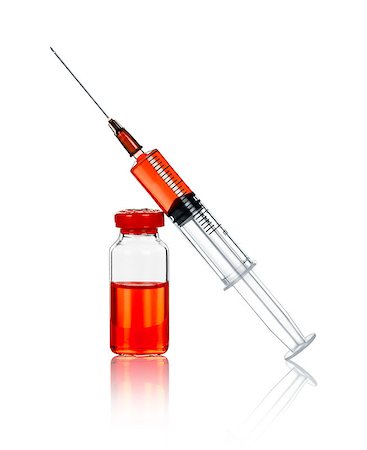 simsearch:400-04902997,k - syringe and ampule with a red substance on the isolated white background Photographie de stock - Aubaine LD & Abonnement, Code: 400-07971652