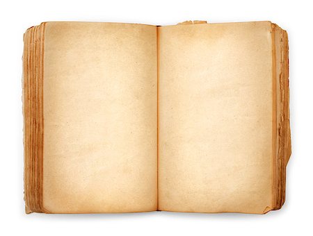 simsearch:614-01561572,k - old book open blank pages, empty yellow paper isolated on white background Stock Photo - Budget Royalty-Free & Subscription, Code: 400-07971663