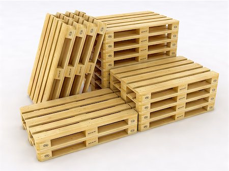 simsearch:700-05389538,k - Isolated 3d pallet Photographie de stock - Aubaine LD & Abonnement, Code: 400-07971676