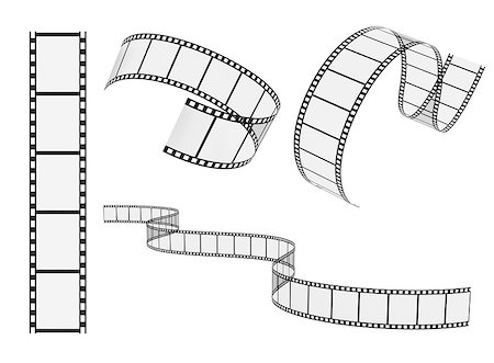 film reel vector set Stock Photo - Budget Royalty-Free & Subscription, Code: 400-07971762